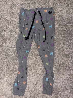 Disney Gray Jack Skellington Pajama Pants with Pastel Pumpkin Prints